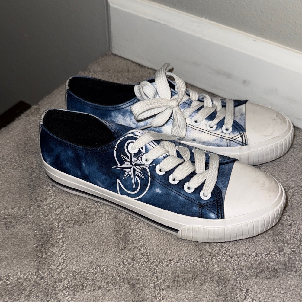 Women's Blue and White Sneakers